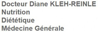 Docteur Diane KLEH-REINLE, Diététicien dans les Alpes-Maritimes